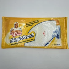 Mr. Clean MagicReach Mopping Floor Multipurpose 12 Refill Pads Disco Sealed