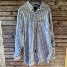GANT USA Men's 50s Pique Long-Sleeved Button-Down Shirt Size 2XLT Plaid Logo