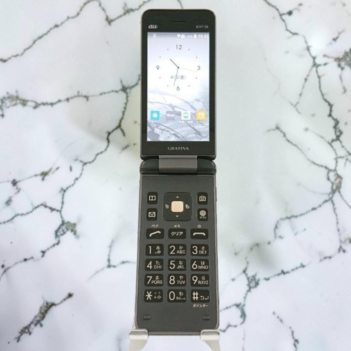 GRATINA KYF39 ブラック Kyocera GRATINA KYF39 4G LTE Flip Phone Black Unlocked Android