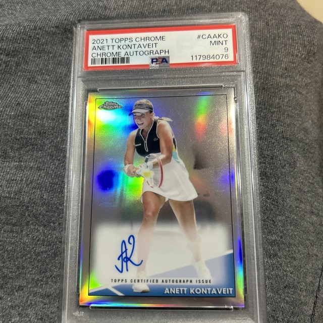 2021 Topps Chrome Tennis Chrome Anett Kontaveit  #/50 Auto PSA 9 Autograph