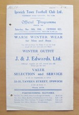 IPSWICH TOWN v SWINDON TOWN v Reserves 1946/1947 *Good Cond Football Programme*