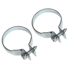 Exhaust Tail Pipe Muffler Hanger Clamp 2 1/4" Zinc 1964-72 Chevelle Skylark 2pc