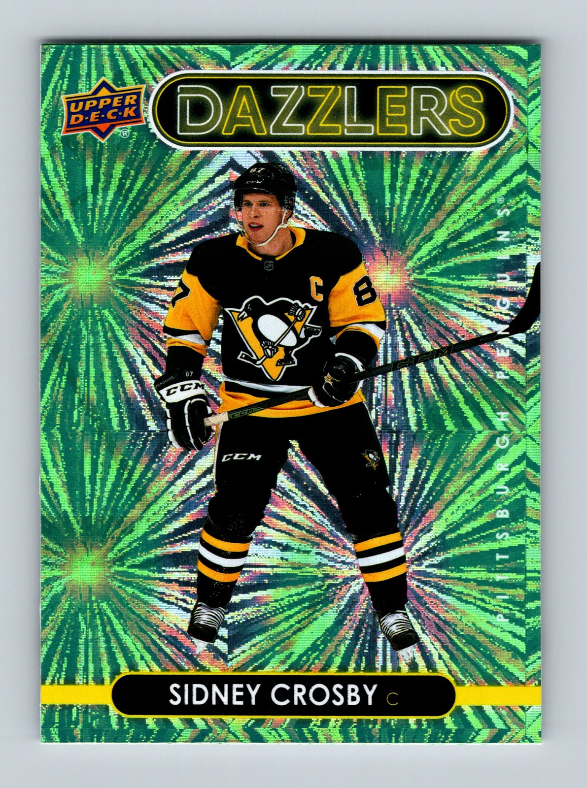 2021-22 Upper Deck Dazzlers Green #DZ-35 Sidney Crosby Pittsburgh Penguins
