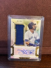 2018 Topps Triple Threads - Autograph Single Jumbo Relics Justin Smoak #UAJR-SMO