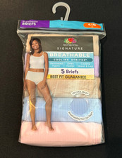 Fruit of the Loom Signature Breathable Stripes Briefs Women 6 Multi 5 Pair Pack