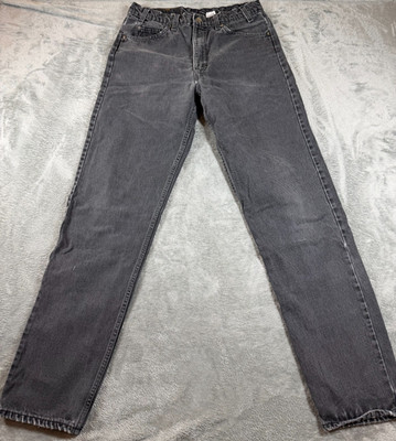 Vtg Levi s 555 Relaxed Fit Jeans W34 L33 Made in USA 90s Black Orange Tab