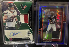Panini 2024 & 2025 Texans Cade Stover Patch/Auto | Nico Collins Patch 2 Card Lot