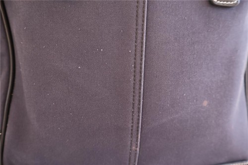 Coach Hampton Black Canvas Leather Tote Bag 7706 - Picture 6 of 24