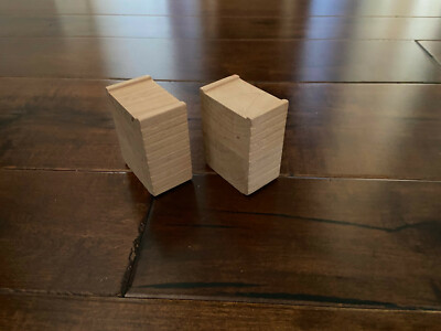 VINTAGE WOODEN RAILWAY TRAIN RISERS SET OF 2 | eBay