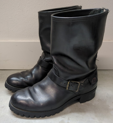 Botas de Ingeniero Harley Davidson Motocicleta Cuero Negro De Colección 9.5 Para Hombres EE. UU. - Imagen 2 de 15
