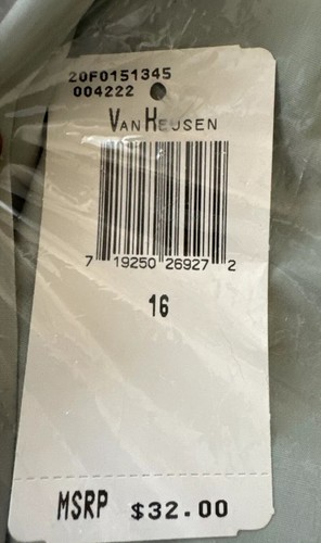 Van Heusen Half Sleeve Easy Care Poplin Dress Shirt Size 16 Large New With Tags - Picture 7 of 9