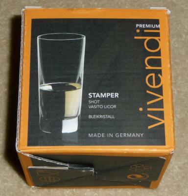 NACHTMANN 4 x Vivendi Premium Stamper Schnapsglas Art. 92042 Bleikristall NEU!!