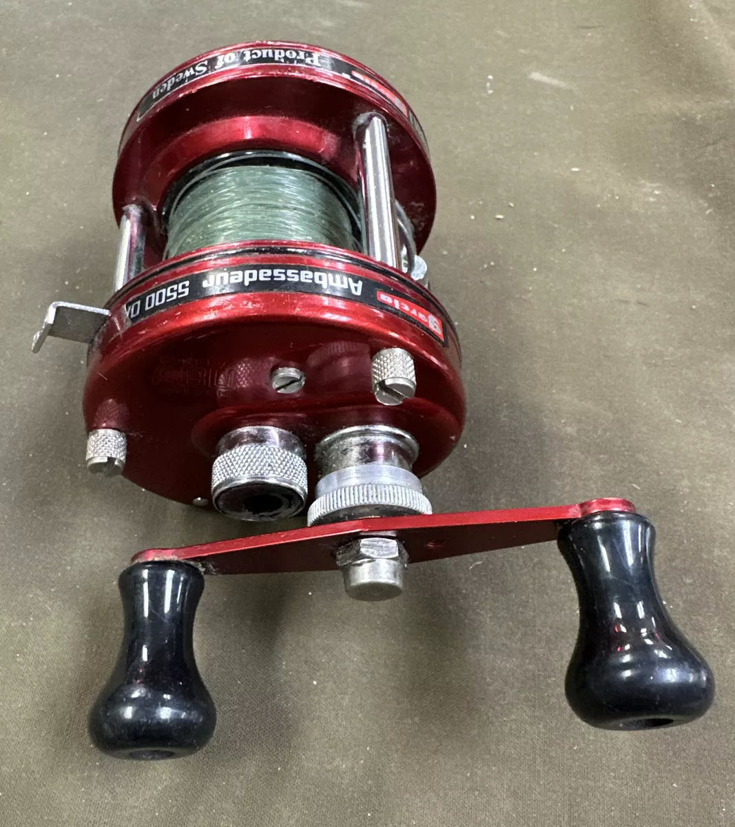 Abu Garcia Ambassadeur 5500 DA (5500DA) - Vintage Red Level Wind Fishing  Reel