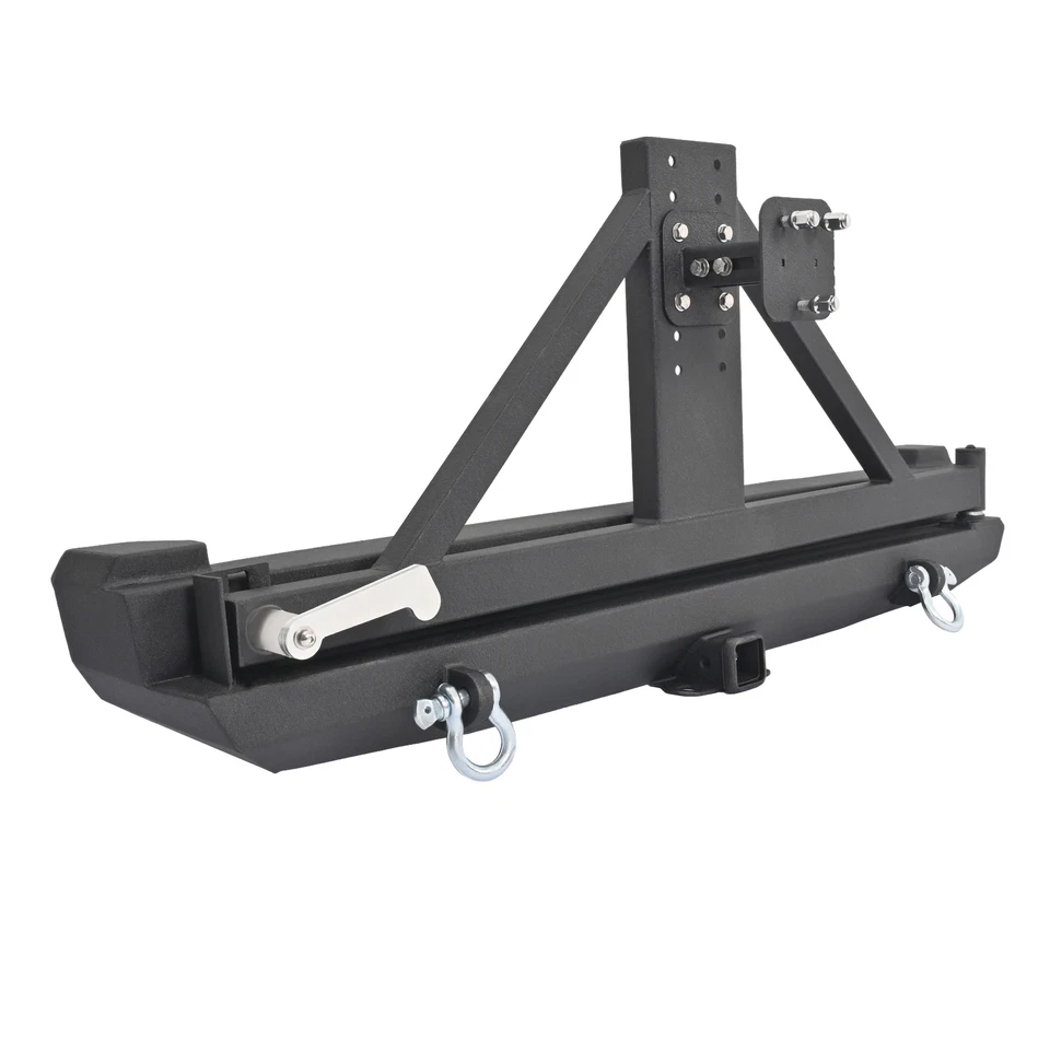 For Jeep Cherokee XJ 84-2001 Rear Bumper W/ Tire Carrier & D-Rings Powder Coated Foto 4 de 4