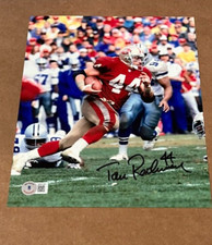 TOM RATHMAN SIGNED SAN FRANCISCO 49ERS 8X10 PHOTO BECKETT BAS
