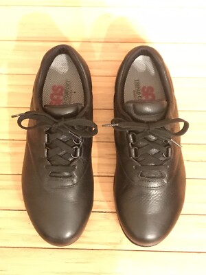 SAS TIME TRI-PAD COMFORT BLACK LEATHER OXFORD