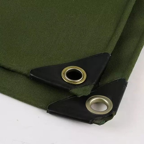 4 Sizes Army Heavy Duty Waterproof Canvas Tarp Tarpaulin Sun Blocked Dustproof - Picture 7 of 12