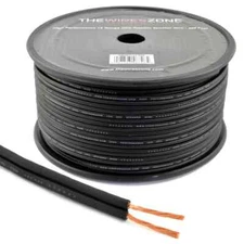12 Gauge AWG OFC Copper Car Marine Home Audio Black Speaker Wire Cable Flexible 