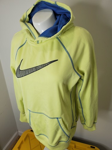 Nike Therma-Fit Neon Yellow Hoodie Sweatshirt Size M,, LS - Picture 4 of 10
