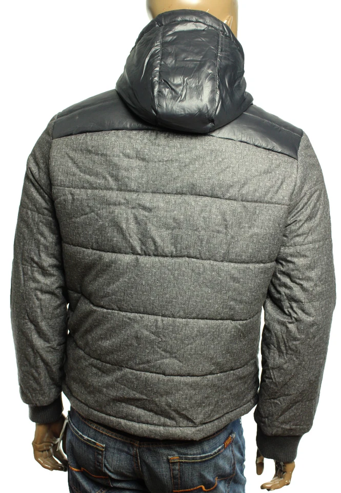 Nueva chaqueta acolchada Vincent con capucha gris Inc International Concepts para hombre M Foto 4 de 4
