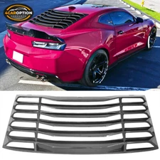 Fits 16-24 Camaro Rear Window Louver Cover Sun Shade Vent Carbon Fiber Print