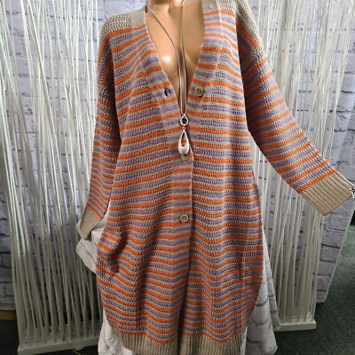 Aniston Jacke Mantel Long Strickmantel gemustert Damen 38 bis 48