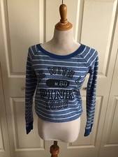 Womens Medium Pink Brand Blue Sweatshirt