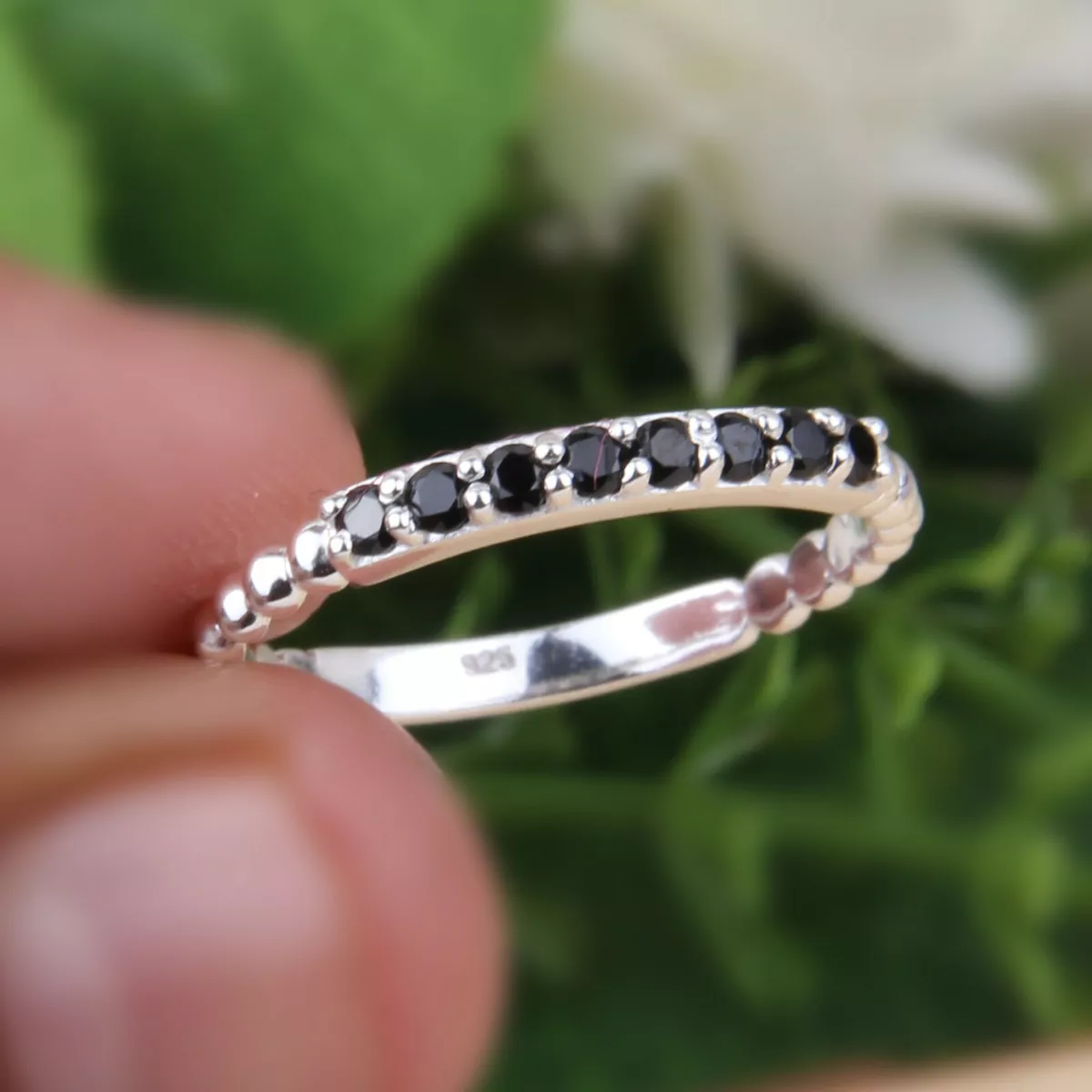Amazon.com: Black Onyx Ring - Trillion Cut Bold Black Rings for Women -  Handmade 14k Gold Prong Fashion Jewelry Ring, Custom Gemstone Ring for Her  - Customizable with Engraving : Handmade Products