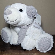 Aurora World Polar Paws Bear Stuffed Animal Toy White 15" Plush Earmuffs Scarf
