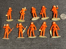Vintage Hong Kong Space Men Astronauts Space Exploration 10 figures orange