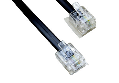 15 m 6-polig Telefonkabel, RJ12 6P6C Stecker - RJ12 6P6C Stecker, Modularkabel
