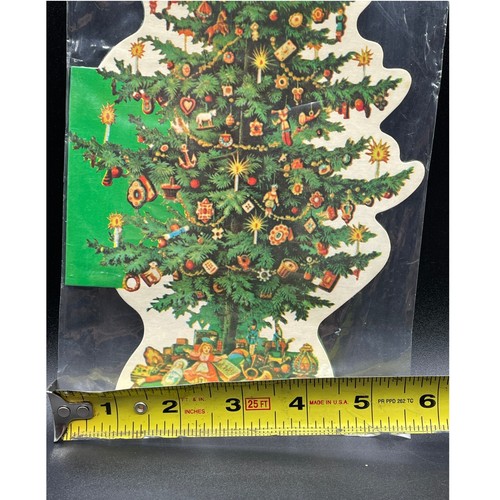 VTG Paper Christmas Tree 1980 Merrimack Foldout Night Before Xmas Story Décor - Picture 9 of 9