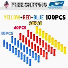 100pcs Vinyl Insulated Wire Terminal Butt Crimp Connector Electrical 22-10 AWG