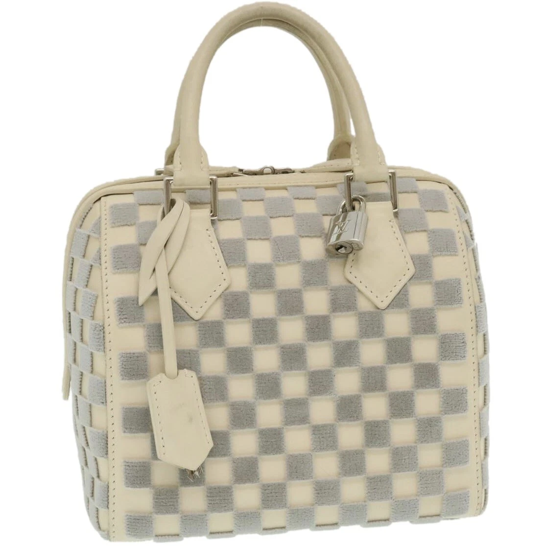 LOUIS VUITTON Damier Cubic Speedy Cube PM Hand Bag White M48909 LV