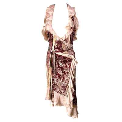 Jean Paul Gaultier F/W 2004 Plunged Wrap Backless Abstract Print Midi Dress | eBay Jean Paul Gaultier F/W 2004 Plunged Wrap Backless Abstract Print Midi Dress | eBay