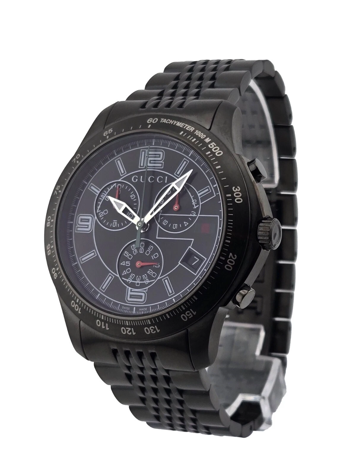 Orologio Gucci G Timeless Uomo Cronografo Acciaio Nero YA126217