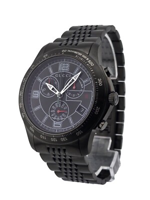 Gucci G-Timeless Men's Chronograph Black Steel Watch - YA126217