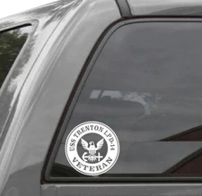 USS TRENTON LPD-14  VETERAN Vinyl Window Decal Sticker US NAVY