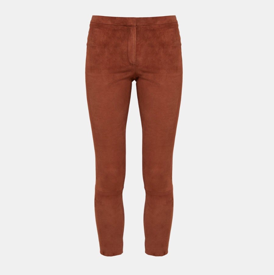 Theory Women's Suede Skinny RUSSET -SIZE-6- BRAND NEW | eBay