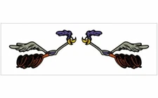 Fits 1969-1973 Plymouth Road Runner Door Running Bird Decal Set QG-CPRR-6973-270
