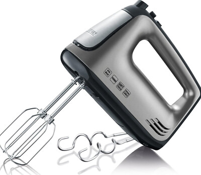 Severin Handmixer HM 3832, grau-metallic-schwarz 400 Watt, 5 Stufen - NEU & OVP
