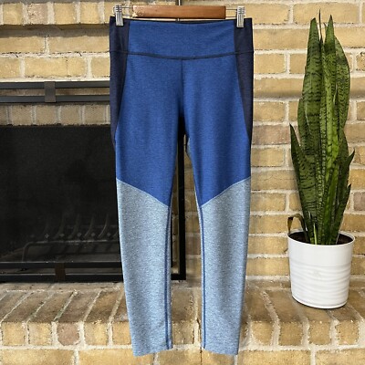 Outdoor Voices Tri Tone Blue 7/8 Leggings Size Medium