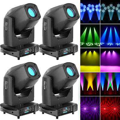4X LED Moving Head 17Gobo 5Prisma DMX Beam Spot Wash Bühnenlicht Disco Bar Show