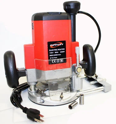 INFINITY 2200W 3HP 1/2" or 1/4" ELECTRIC PLUNGE ROUTER UL listed 2200 Watt 110v 23000RP