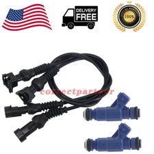 2 Fuel Injector+ Harness 1202863 Fits 05-14 Polaris Ranger Sportsman XP 700 800