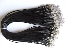 Wholesale Lot of 50 2mm Black Leather Cord Choker/Necklace Men Women 13-32 inch