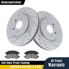 Front Brake Rotors and Pads Kit for Acura RDX Honda Acrosstour Drilled Slotted