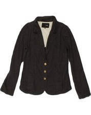 Hurley Womens 3 Button Blazer Jacket Uk 16 Large Grey Cotton Af50