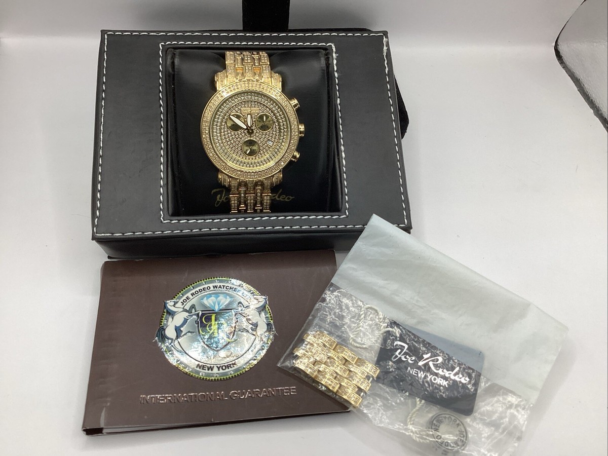 Joe Rodeo Men's Diamond Watch 10TCW Natural Diamonds JCL 67 Size