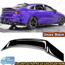 FOR 2021-2024 KIA K5 LX LXS GT EX KDM GLOSS BLACK R STYLE DUCKBILL TRUNK SPOILER